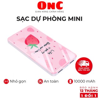 Sạc dự phòng in hình siêu cute 10000mAh ONC Simple Scale - Bảo hành 12 tháng