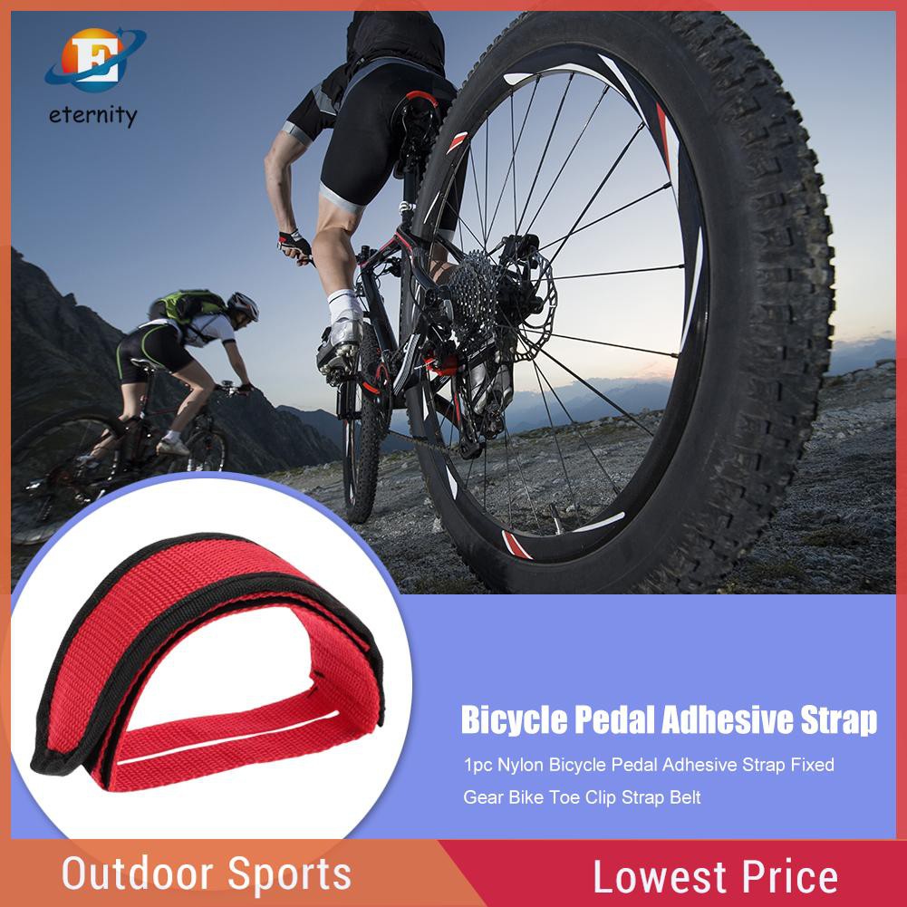 ❤Eternity❤Professional Nylon Bicycle Pedal Adhesive Strap Fixed Gear Bike Toe Clip Strap Belt❤