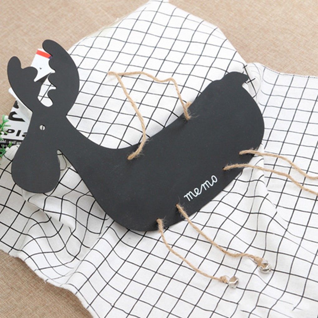 Home Decoration Wooden Mini Animal Shaped Hanging Message Boards Blackboards