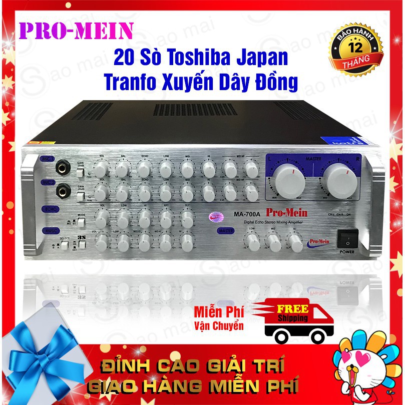 [ GIÁ RẺ ] Ampli 20 SÒ karaoke, Amply nghe nhạc gia đình, sân khấu hội trường Pro-Mein MA-700A