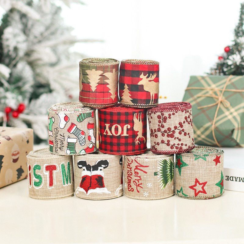 Cuộn Dây Ruy Băng 2 / 5 / 6M Trang Trí Giáng Sinh Năm Mới trang trí noel 2023