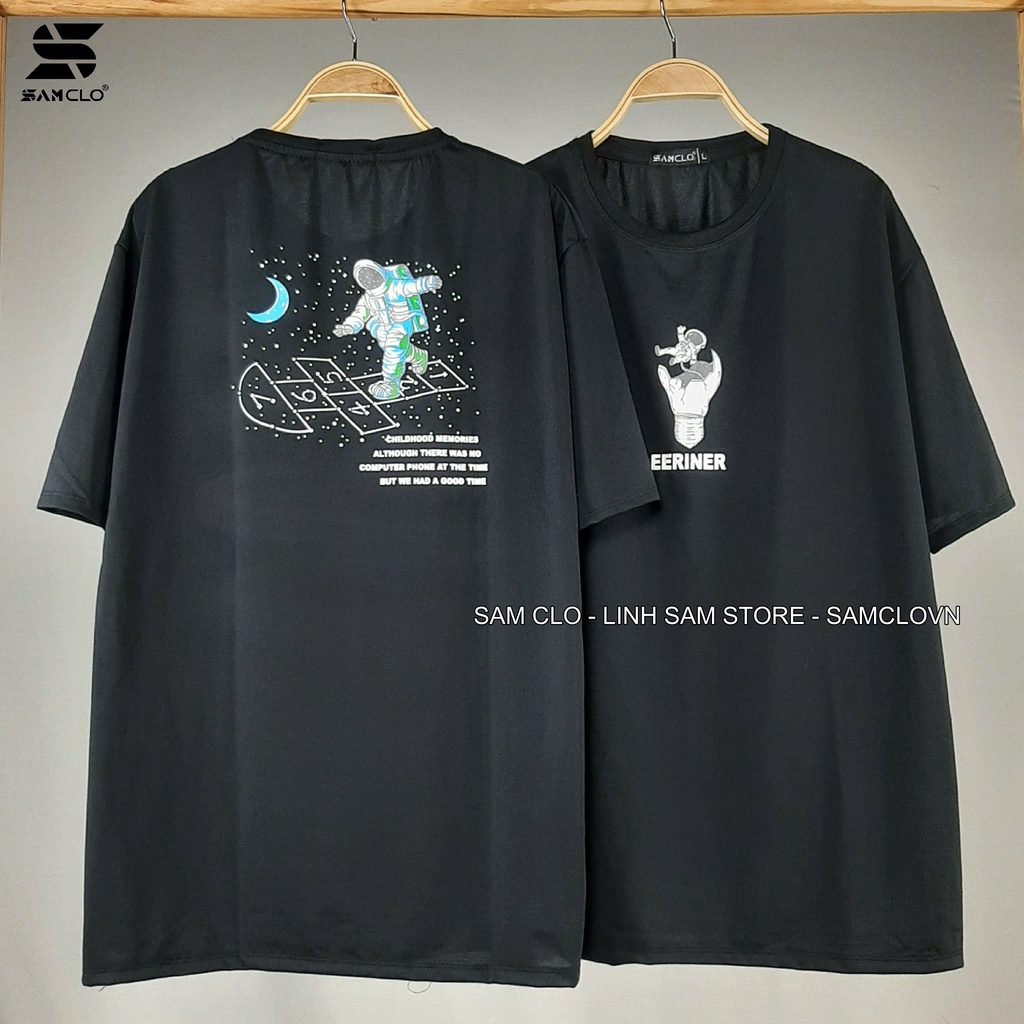 Áo thun tay lỡ nam nữ SAM CLO phông form rộng dáng Unisex mặc cặp, nhóm, lớp in hình PHI HÀNH GIA
