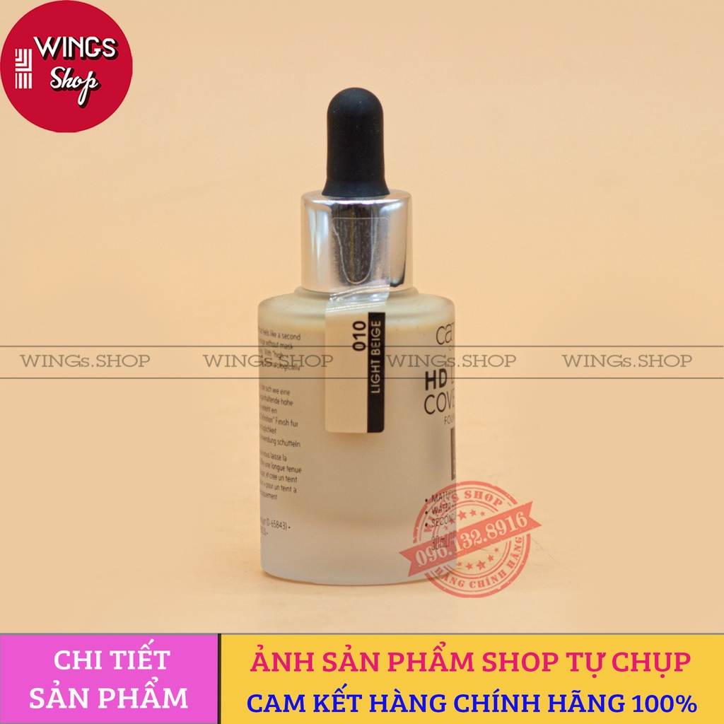 Kem nền kiềm dầu che phủ tốt Catrice HD 24h Liquid Coverage Foundation 30ml | Wings shop