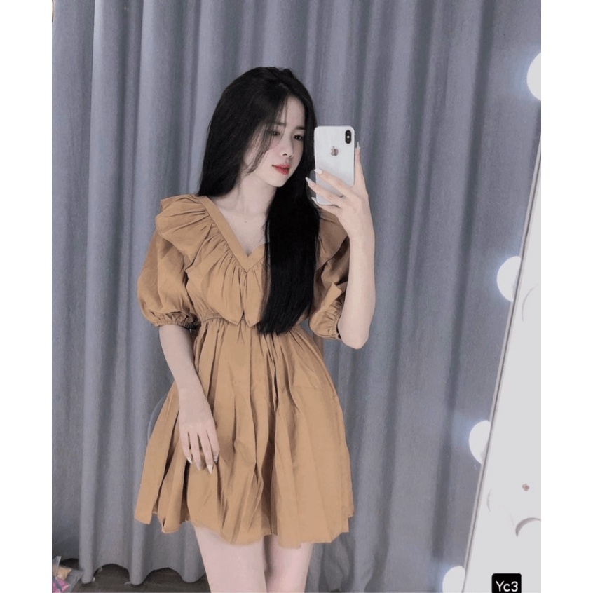 (Free ship) Xả Lỗ Mẫu Mới Ra Kho -- Đầm Đũi Cổ V Hốt Nhanh Kẻo Hết UP VLTN Shop