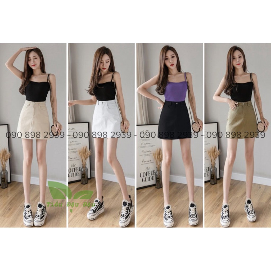 Chân Váy Ngắn Kaki Form Bassic Chữ A Lưng Cao Có Quần Trong Mặc Không Sợ Lộ Dặn Mềm Đẹp | BigBuy360 - bigbuy360.vn