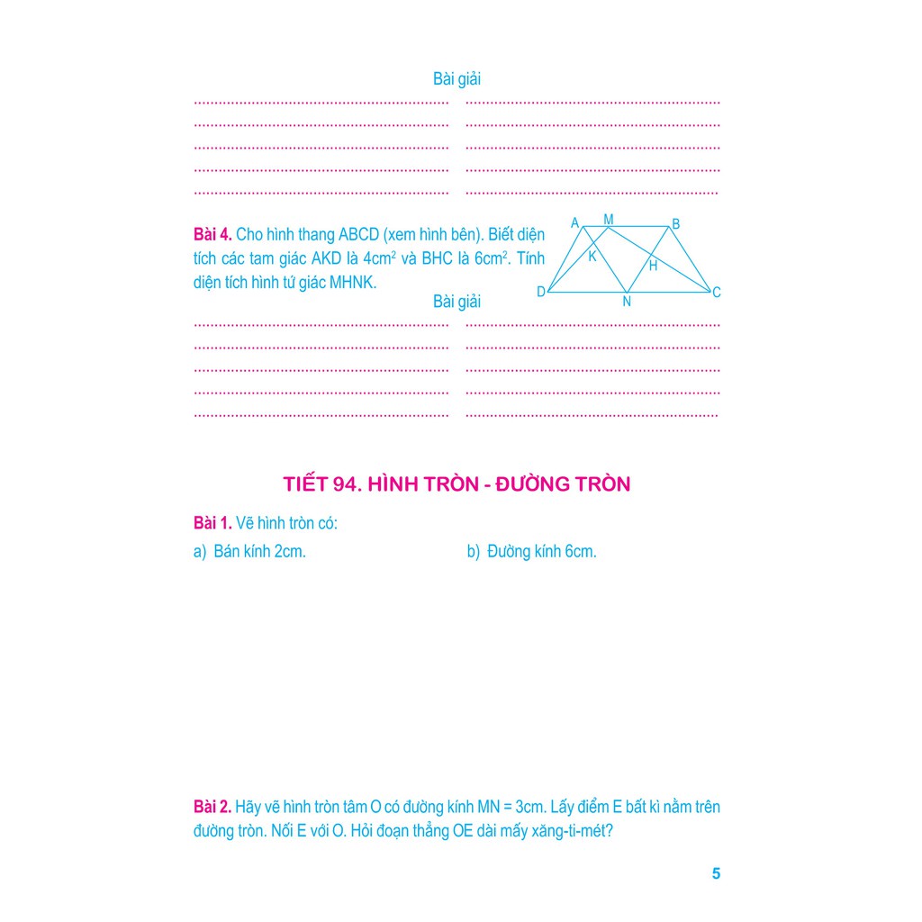 Sách: Vở Bài Tập Toán Nâng Cao Lớp 5 - Tập 2