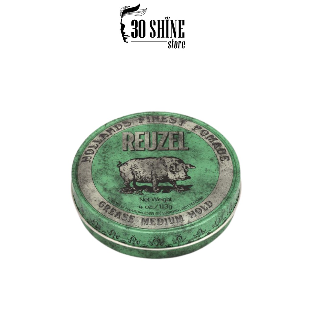 Sáp Vuốt Tóc Reuzel Green Pomade GIỮ NẾP VỪA - ĐỘ BÓNG MỜ - GỐC DẦU 35g