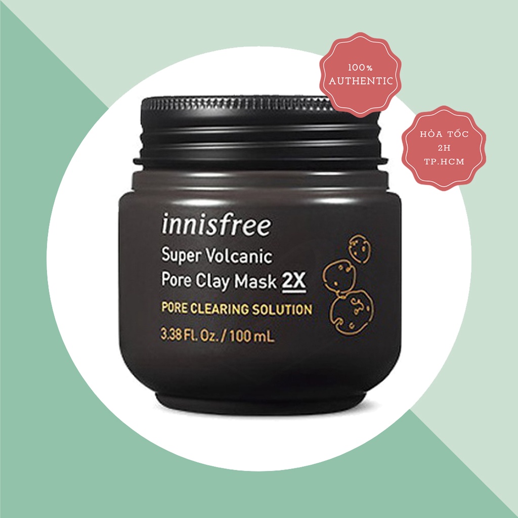 [Date 11/2022] Mặt nạ đất sét Innisfree Super Volcanic Pore Clay Mask 2X 100ml