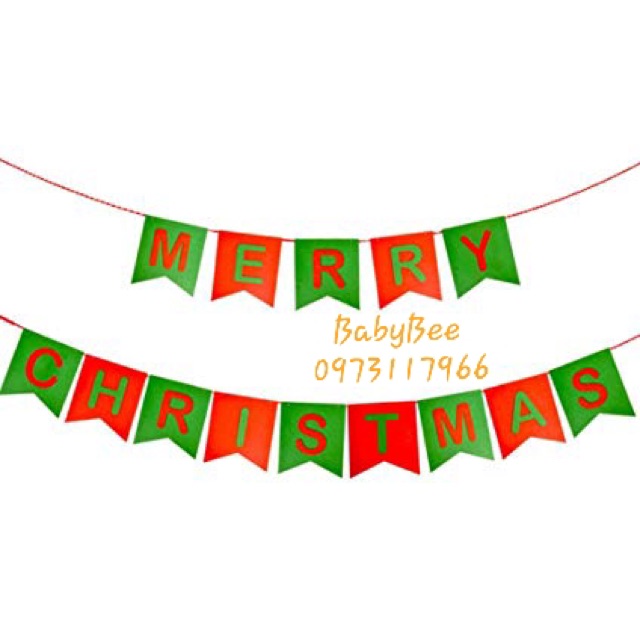 Dây chữ MERRY CHRISTMAS (giáng sinh)