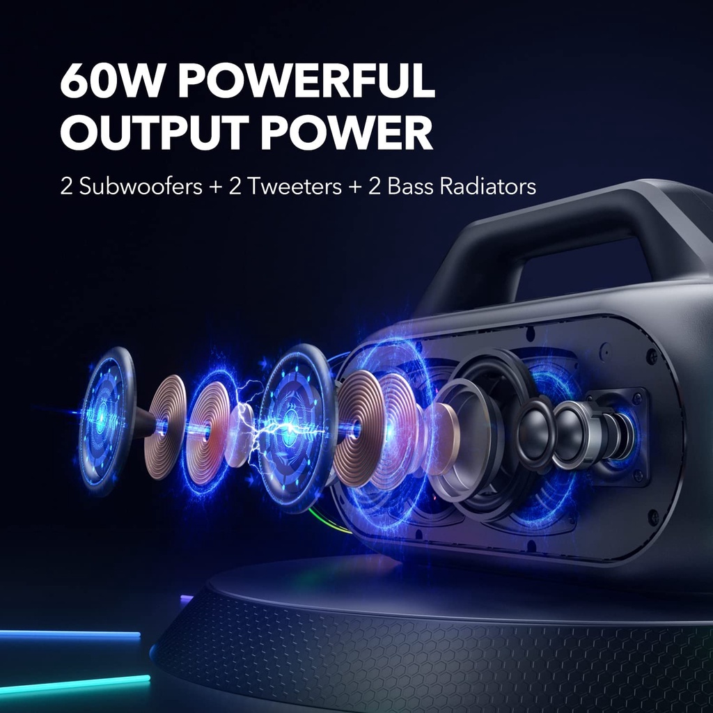 Loa Bluetooth MIFA WildBox Công Suất 60W, Bluetooth 5.3 - Hàng Chính Hãng