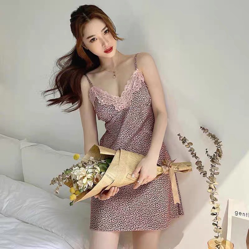 Sx547- váy ngủ beo-váy ngủ hoạ tiết-váy ngủ mặc nhà-váy ngủ sexy-đầm ngủ-Camluu99