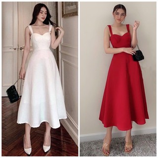 Đầm váy freesize dây cúp ngực 2 màu