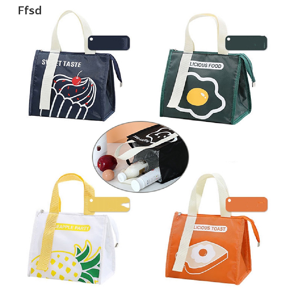{Ffsd} Túi Đựng Hộp Cơm Trưa Xách Tay Cách Nhiệt Họa Tiết Hoạt Hình Nhỏ Gọn Dành Cho Phụ Nữ Và Trẻ Em Đi Du Lịch Dã Ngoại