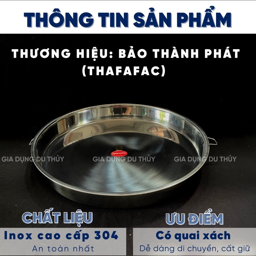Xửng bơ inox đường kính 30cm-38cm Thafafac siêu bền không gỉ an toàn cho sức khỏe người dùng của gia dụng Du Thủy