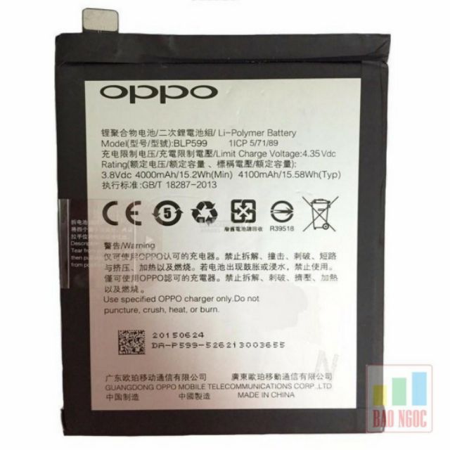 Pin thay OPPO BLP-559 cho máy R7 Plus zin 100% 4100mAh - Bảo hành 6 tháng