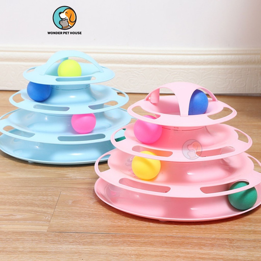 Tháp Banh Đồ Chơi Cho mèo 4 Tầng Cao Cấp