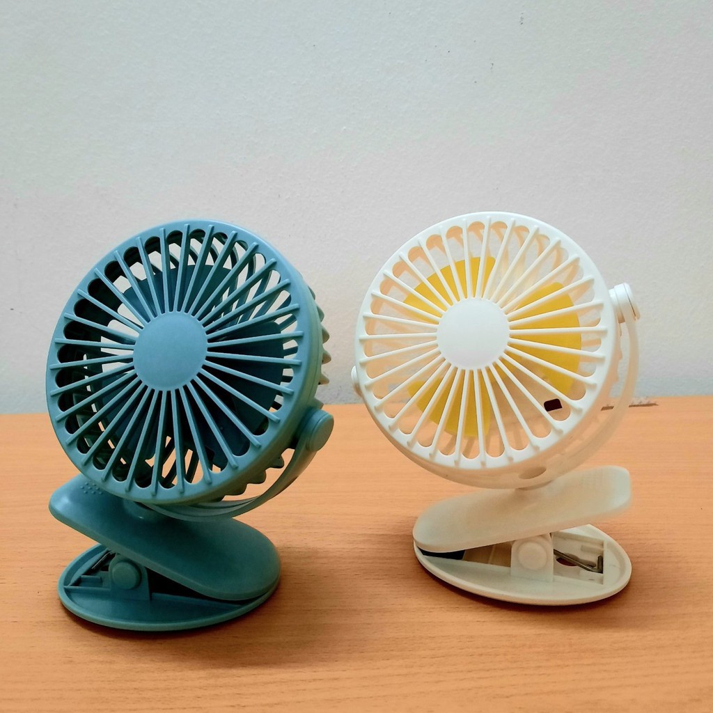 Quạt kẹp bàn mini JL669 sạc pin tiện lợi