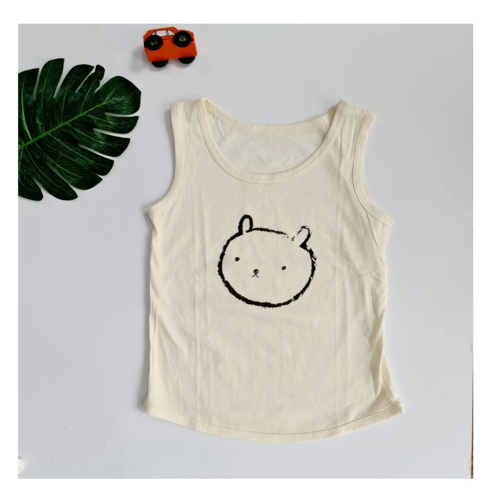 Áo Ba Lỗ Tank Top Bé Trai Bé Gái Cotton Giấy Hàn Tone Màu Pastel Nhiều Mẫu Hippo House