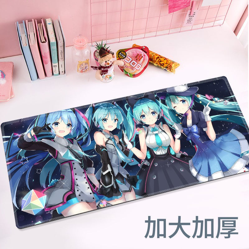 Miếng lót chuột và bàn phím máy tính hình anime Hatsune Miku