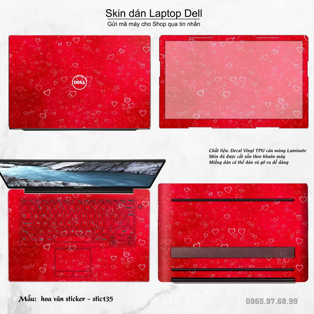 Skin dán Laptop Dell in hình Hoa văn sticker nhiều mẫu 22 (inbox mã máy cho Shop)