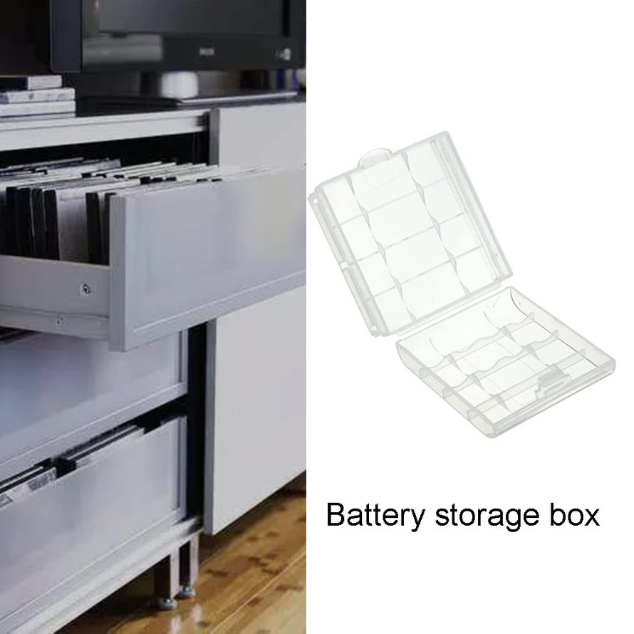 Hộp đựng pin để chứa 4 pin Aa Aaa Hộp đựng bằng nhựa cứng