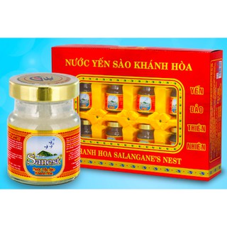 HỘP QUÀ TẶNG NƯỚC YẾN SÀO CAO CẤP SANVINEST KHÁNH HÒA 70ML (6 lọ hoặc 8 lọ x 70ml) kèm hộp đẹp