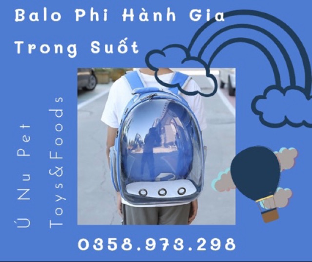 Balo phi hành gia trong suốt