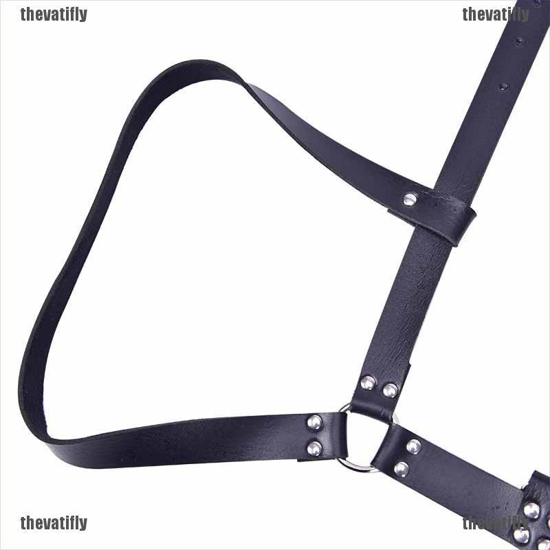 Dây đai đeo ngực bằng da có khóa cài cá tính cho nam và nữ