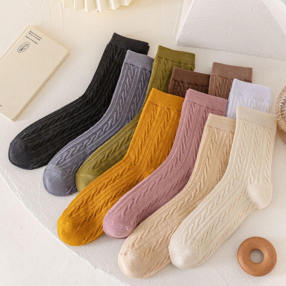 AROMA Vớ Cotton Họa Tiết Kẻ Sọc Phong Cách Lolita Vintage Dành Cho Nữ