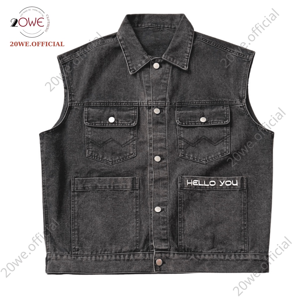 Áo Gile Jean Denim Cao Cấp