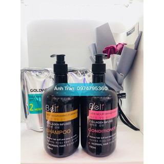 Cặp dầu gội xả Beli Collagen ( mẫu mới 780ml)