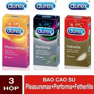 [ COMBO ] 3 hộp Bao Cao Su Durex 12S