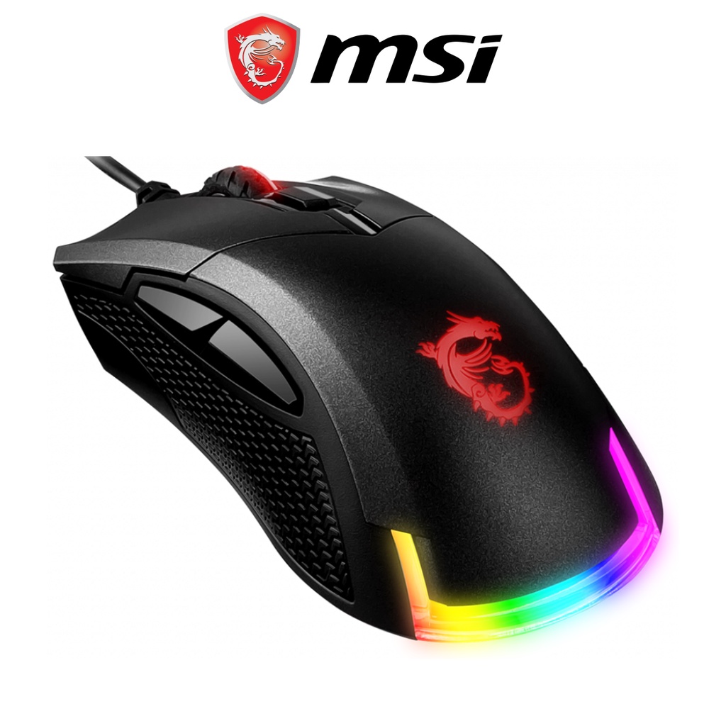Chuột Gaming MSI GM50 Đèn LED RGB, 6 Nút, 6400 DPI Với 6 Mức DPI, Dây Cắm USB Dài 2M - Hàng Chính Hãng