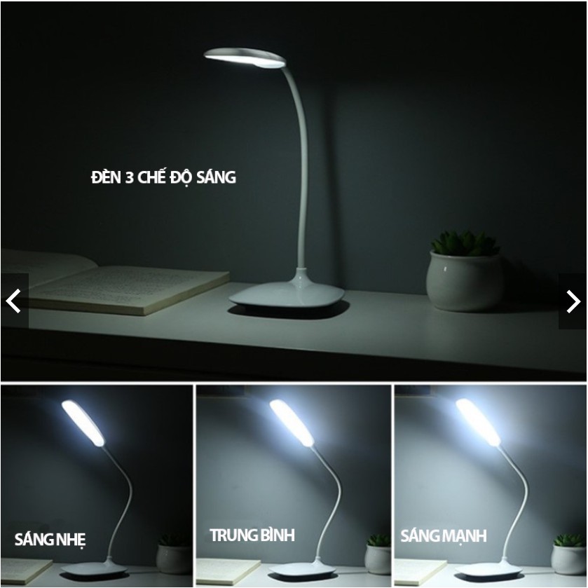 Đèn học led cảm ứng để bàn chống cận thị ,Có tích điện thông minh và 3 chế độ sáng