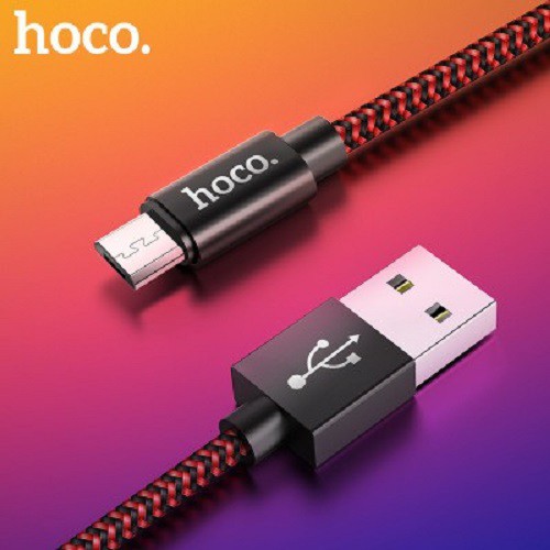Cáp Sạc Nhanh Micro USB Hoco X14 MAX Dây Dù 1m 2m Dòng Lửa Băng Cho Android Siêu Bền Chống Đứt