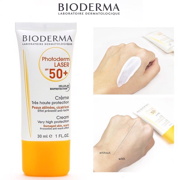 [Freeship+Tặng quà] Kem chống nắng cho da nhạy cảm Bioderma Photoderm La.ser SPF 50+ chính hãng Pháp - BeautyMart