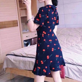 Đầm cherry bèo đắp tà