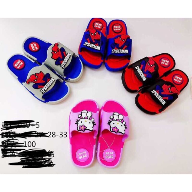 Dép xốp đúc liền siêu êm cho bé, hình siêu nhân và mèo kitty