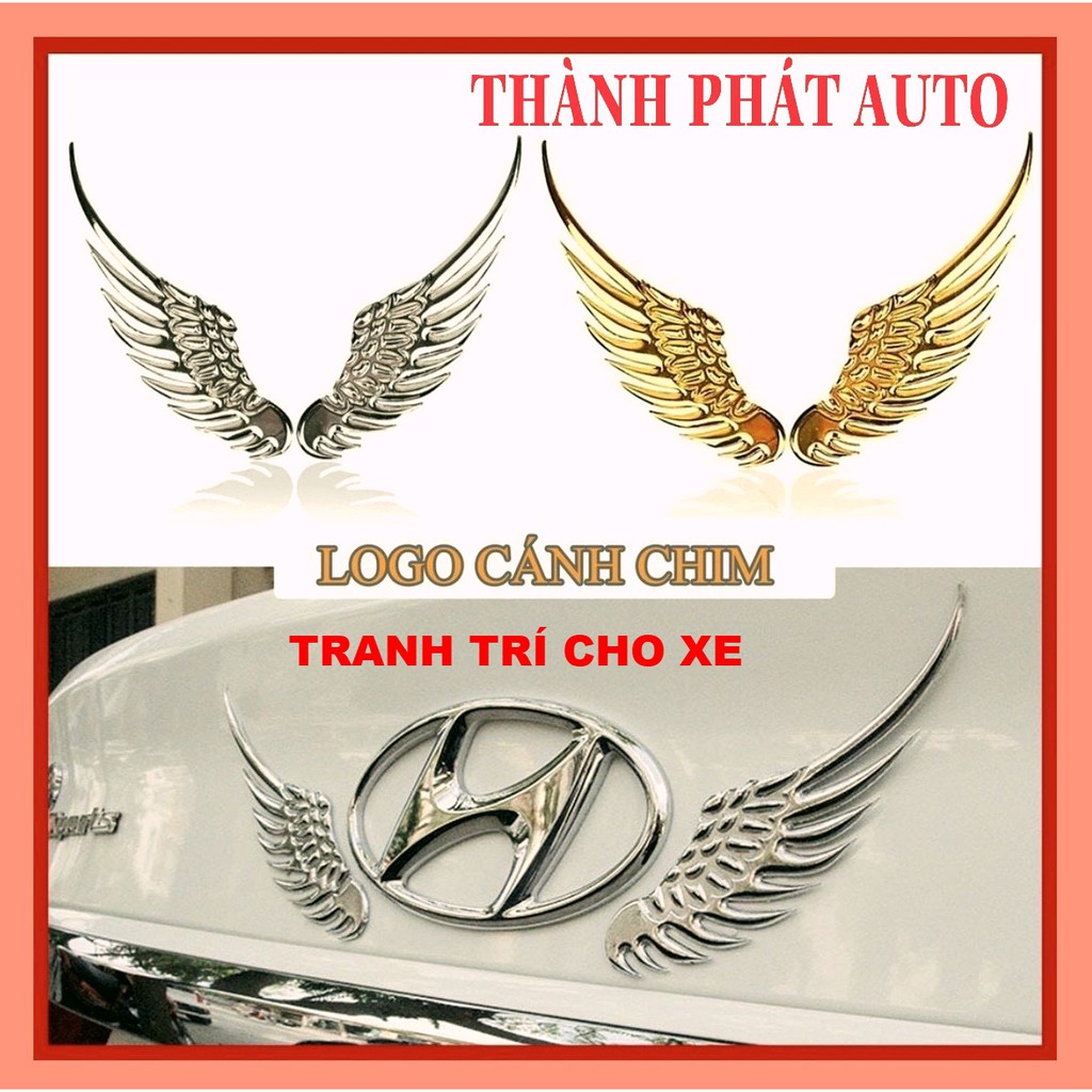 Logo Cánh Chim Kim Loại 3D Dán Nắp Capo Ô Tô Xe Hơi