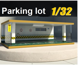 MÔ HÌNH GARAGE TRƯNG BÀY XE Ô TÔ MÔ HÌNH CÓ ĐÈN LED 1:32 để được 2 xe, 4 xe