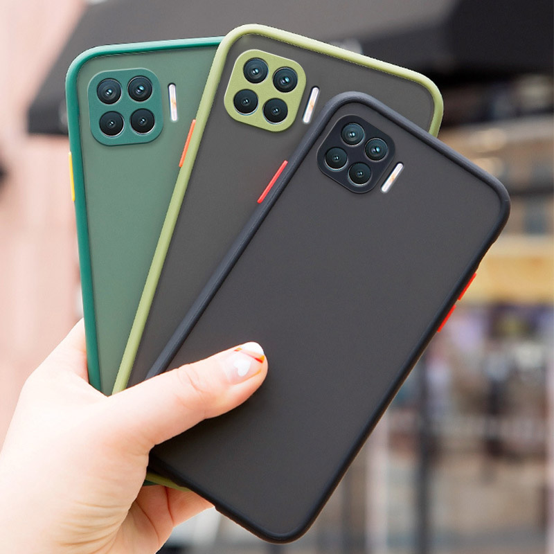 Ốp Điện Thoại Nhám Chống Sốc Bảo Vệ Camera Cho Oppo F11 F17 F9 Pro Reno 4f A93 A73