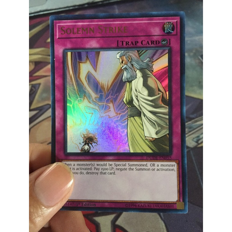 [Thẻ bài yugioh] Solemn Strike - RC02-JP050 & DUDE-EN055