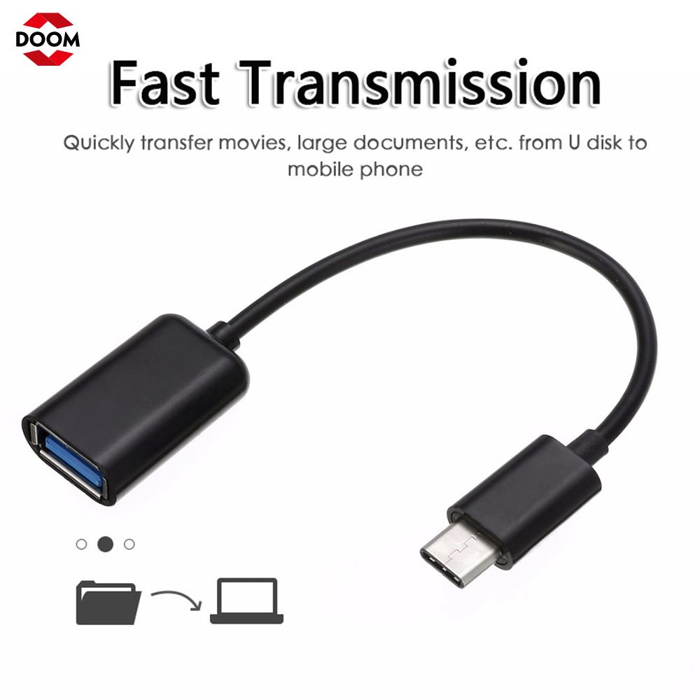 OTG Bộ Chuyển Đổi Cáp USB 2.0/ Micro USB Loại C Nam Để USB 2.0 【Doom】