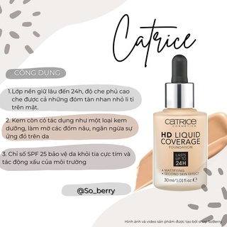 Kem Nền CATRICE HD LIQUID COVERAGE FOUNDATION KN01