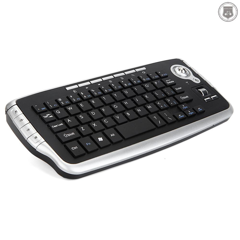 ☞[ready stock]E30 2.4GHz Wireless Keyboard with Trackball Mouse Scroll Wheel Remote Control for Android TV BOX Smart TV PC Notebook 