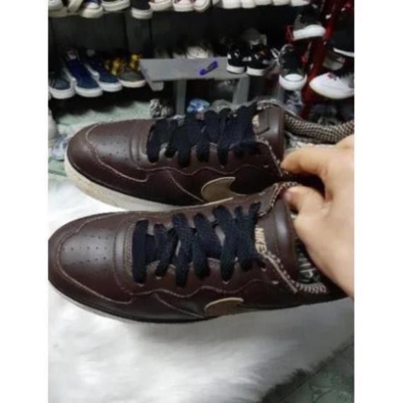 giày nike da chính hãng màu nâu 2hand size 42 Siêu Bền . ! , '