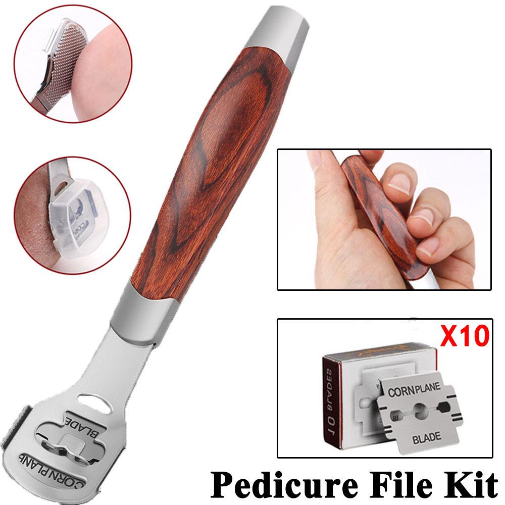 Dụng Cụ Dũa Móng Tay 10 Lưỡi Bằng Gỗ Thay Thế Tiện Dụng
