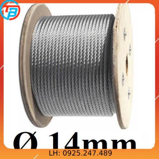 Dây cáp thép mạ kẽm Phi [ 14mm ] dài 1 mét – 1000 mét CÁP THÉP Thái Bình VinàN
