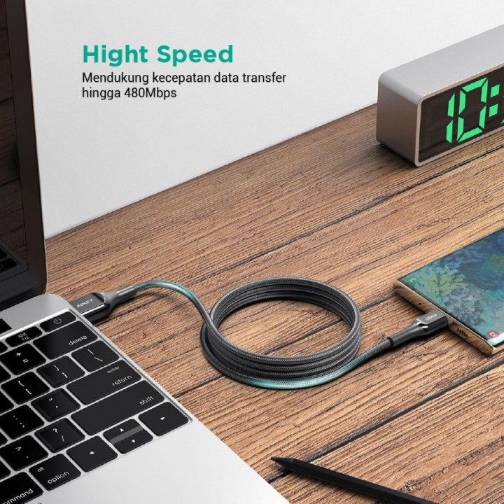 Dây Cáp Sạc Aukey Cb-Cmd46 Usb-A Sang Usb-C 3m