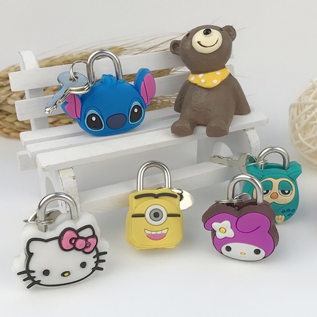 Ổ KHÓA MINI, Ổ KHÓA MẬT MÃ DÙNG CHO VALI, TÚI XÁCH HỌA TIẾT HOẠT HÌNH TIỆN LỢI ĐI DU LỊCH